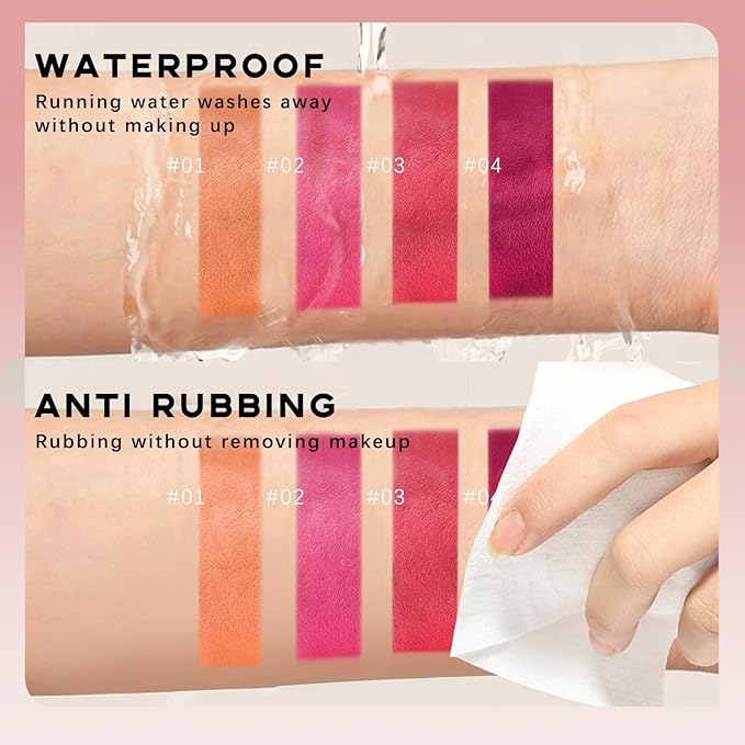 Lip Stain Marker,Nude Plum Lip Tint Stain Pen Liner,Hydrating