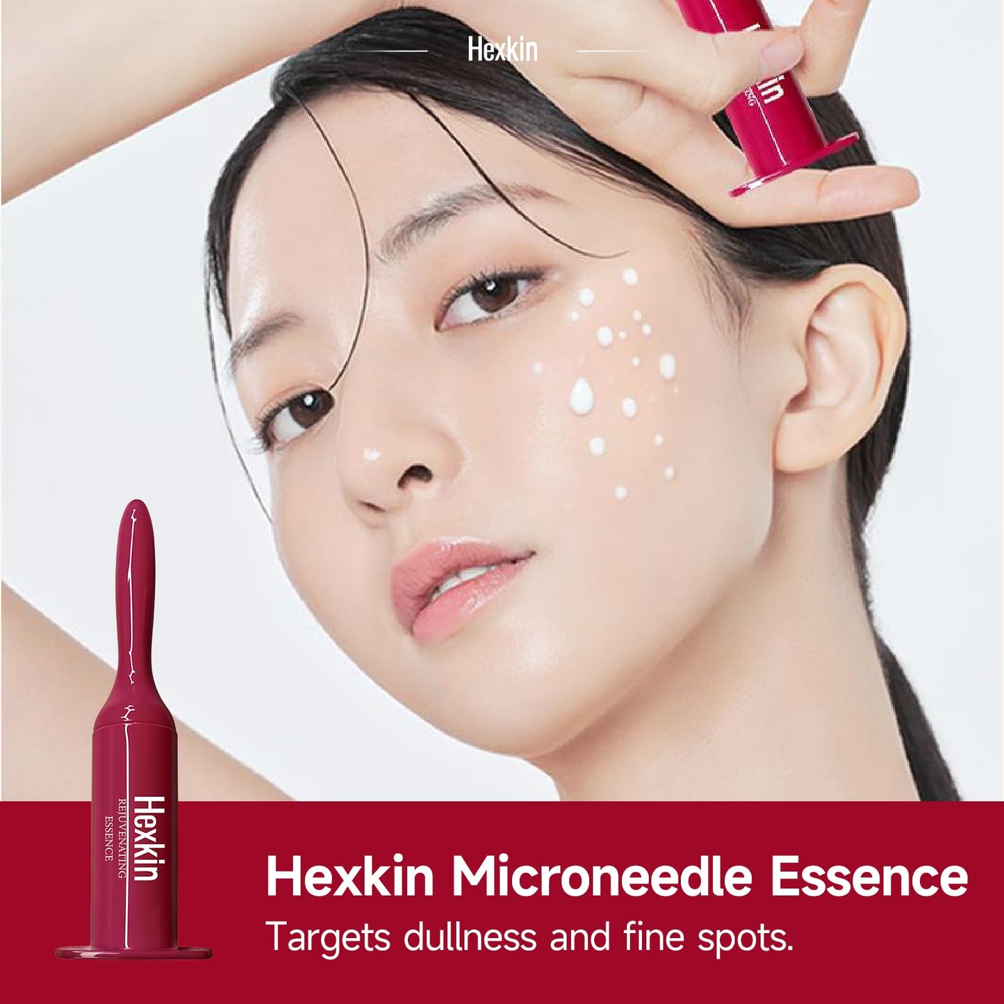 Hexkin Rejuvenating Face Serum Ampoule Set,Daily Essence with Hyaluronic Acid & Antioxidants | Korean Skincare for Hydrating, Firming, and Radiance Boost (5 x 2ml)