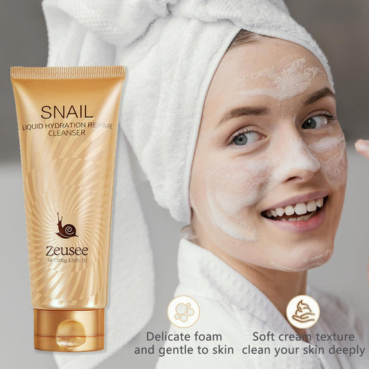 6PCS Snail Mucin Korean Skin Care Sets & Kits, Snail Gift for Women, Snail Mucin Serum, Eye Cream, Snail Cream, Cleanser, Sleep Mask, High Firming & Enhance Skin Elasticity, Anti-aging, Hydrating