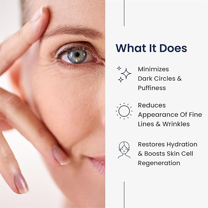 Eye-Bag Cream - Deep Hydration - Puffiness, Dark Circles, and Wrinkles - Paraben-Free, Cruelty-Free, Vegan - Pack of 3