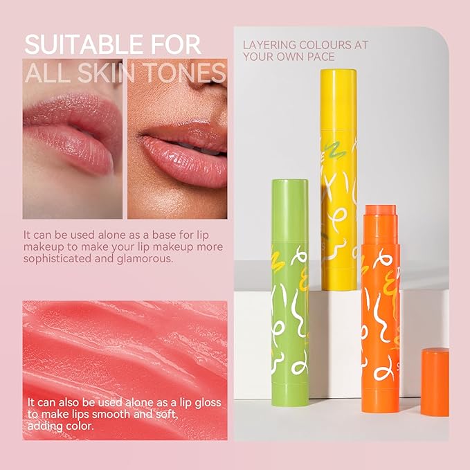 8PCS Tinted Lip Balm with Vaseline, Balm,