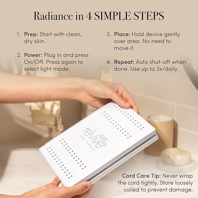 ReVive Lux Collection dpl IIa LED Light Therapy Panel, Medical-Grade Blue & Red Light Therapy for Face Wrinkles, FSA HSA Eligible Skincare Devices, Easy at Home Acne Tools, LED Face Mask Alternative