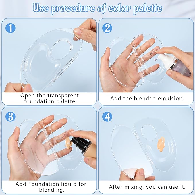 ASTER Clear Makeup Mixing Palette, Hand-Held Makeup Palette