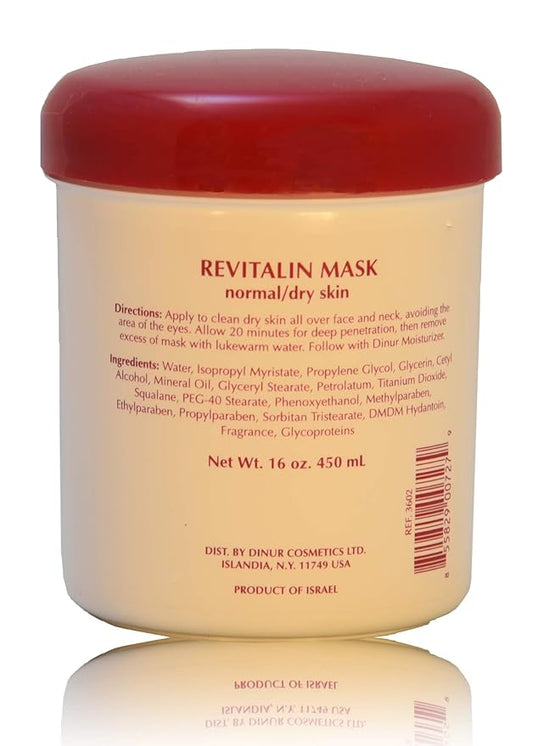 Revitalin Mask for Normal/Dry Skin Nourishing & Hydrating Facial Treatment Reduces Fine Lines & Wrinkles 16 oz., 450 ml.