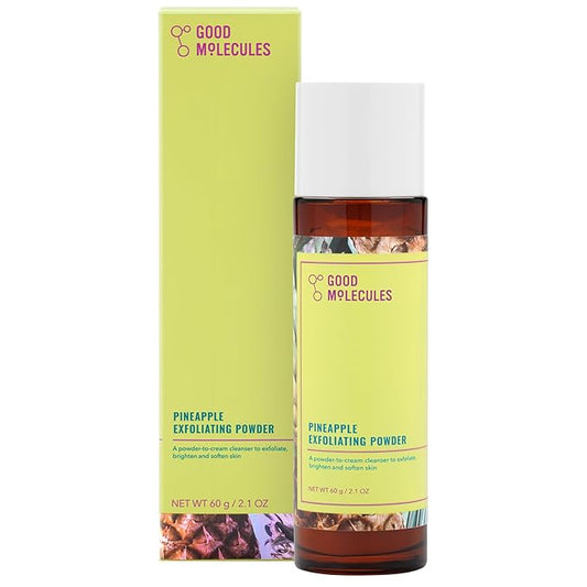 Good Molecules Pineapple Exfoliating Powder - Exfoliating Face Scrub with Natural Enzymes, Gentle Alcohol-Free Facial Cleanser, Skin Care for Face