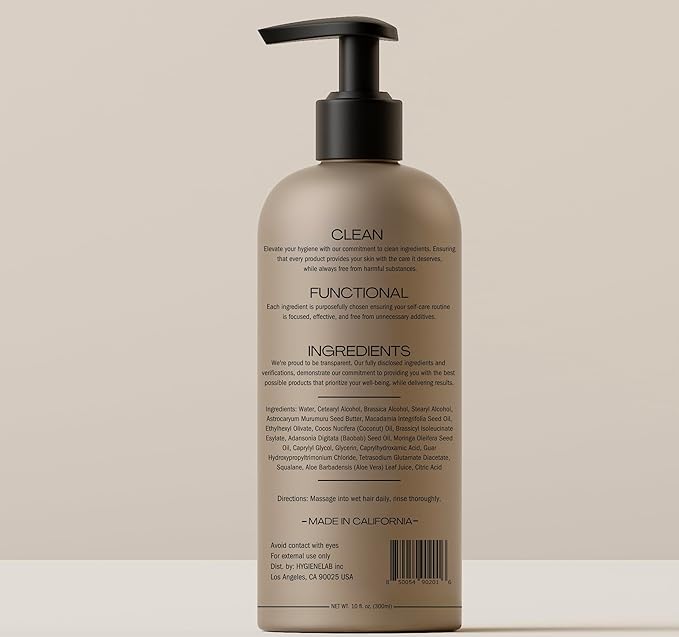 Conditioner for Men- EWG Verified, Best Men's Conditioner for all Hair Types, Unscented - Sulfate and Paraben Free, Lightweight, Hydrating, and Softening Formula, 10 fl oz