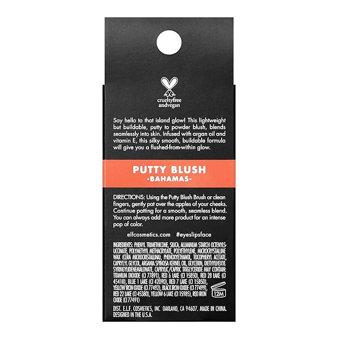 e.l.f. Putty Blush, Creamy & Ultra Pigmented Formula, Bahamas, (10g) 0.35 Oz