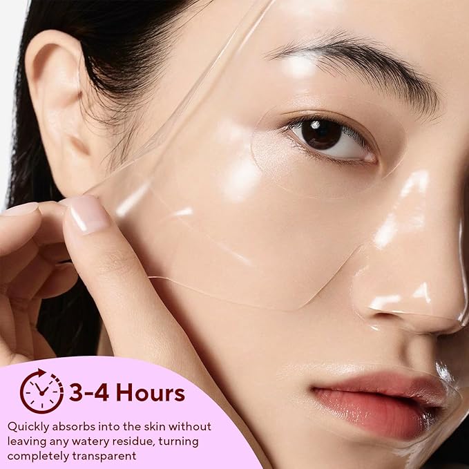 Bio-Collagen Real Deep Mask, 4 Pack Overnight Hydrating Face Mask for All Skin Types,Original Hydrating Collagen Face Mask