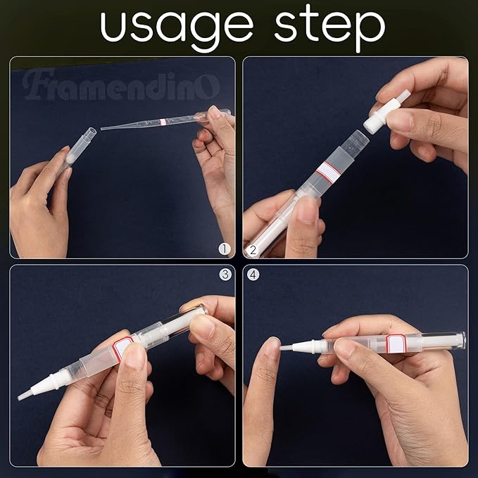 Framendino, 20 Pack Cuticle Oil Pens Empty Transparent Twist Pens with Brush Tip Liquid Tube Stickers