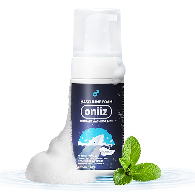 Masculine Foam Classical | 3-Barrier Intimate Protection | Gentle Intimate Wash for Men | Natural Ingredients | Refreshing Cool Sensation | Soothes, Deodorizes & pH Balanced 3.38 fl. oz
