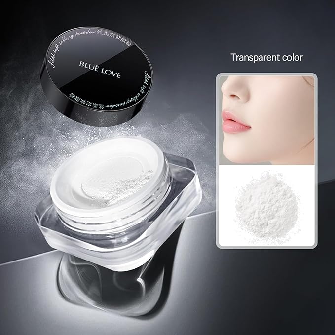 BLUE LOVE Setting Powder Makeup for Oily Skin, Loose Powder(Transparent)