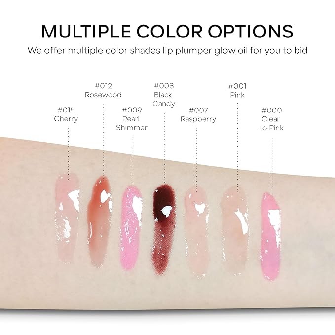 Magic Color Changing Lip Oil, Ph Temperture Changing Plumping Magic Hydrating Lip Oil Gloss, Smooth Lip Lines Plump Lip, Plumping Clear Glossy Tinted Balm Care 0.2Fl oz #Pearl Shimmer