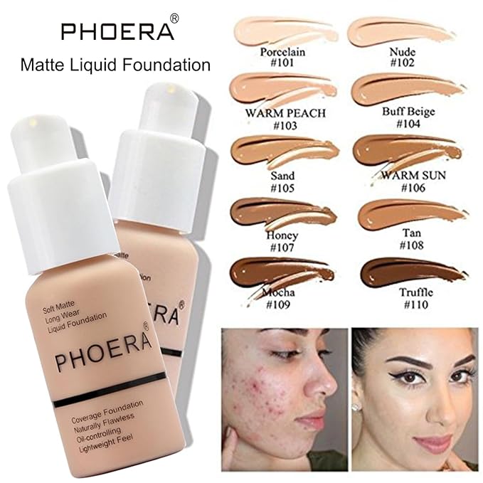 PHOERA Foundation, PHOERA Contour Palette,Shades with Highlighter & 160CC