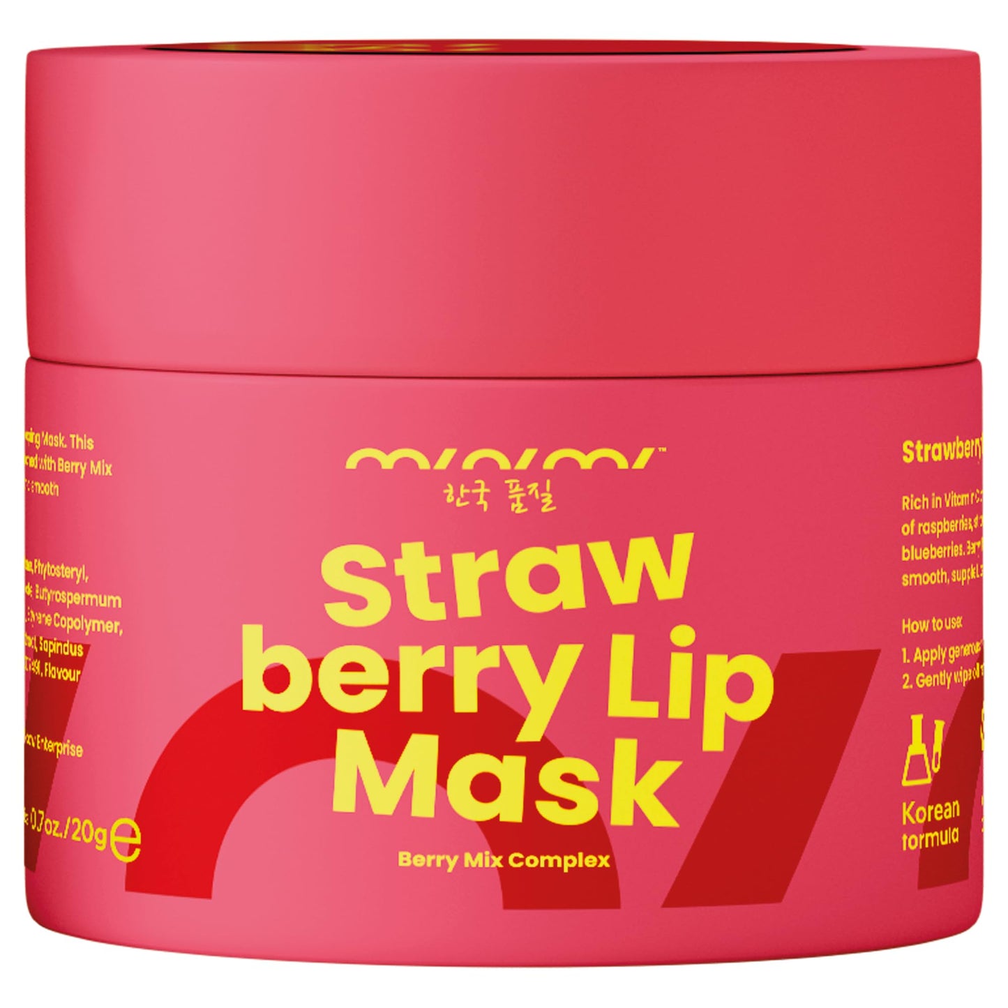 MINIMI Lip Mask Overnight 0.7Oz – Lip Sleeping Mask for Dry Chapped Lips – Hydrating Lip Treatment with Collagen, Peptides, Hyaluronic Acid & Vitamins – Korean Skincare Like Laneige Lip Mask