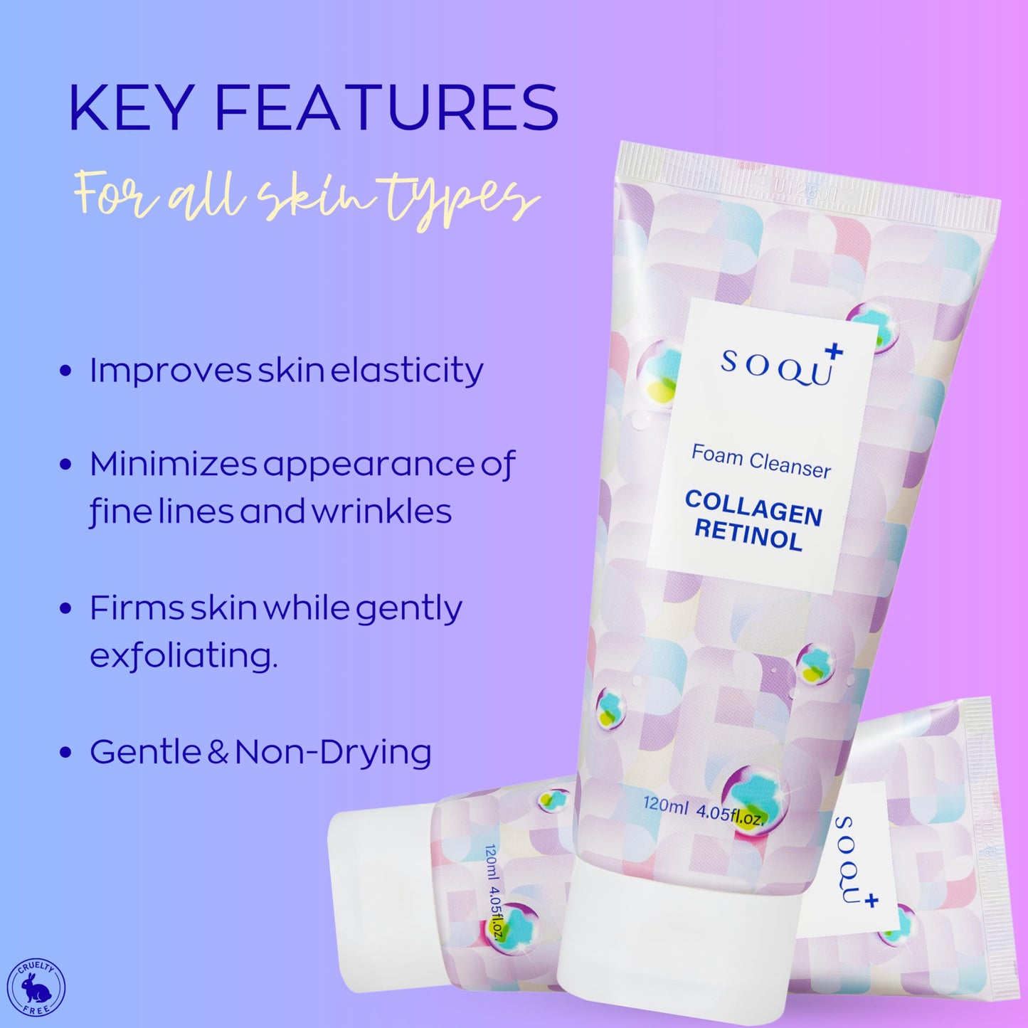 Firming Collagen Face Wash with Retinol – Korean Skincare Cleanser for Radiant, Youthful Skin – Made in Korea – 120ml