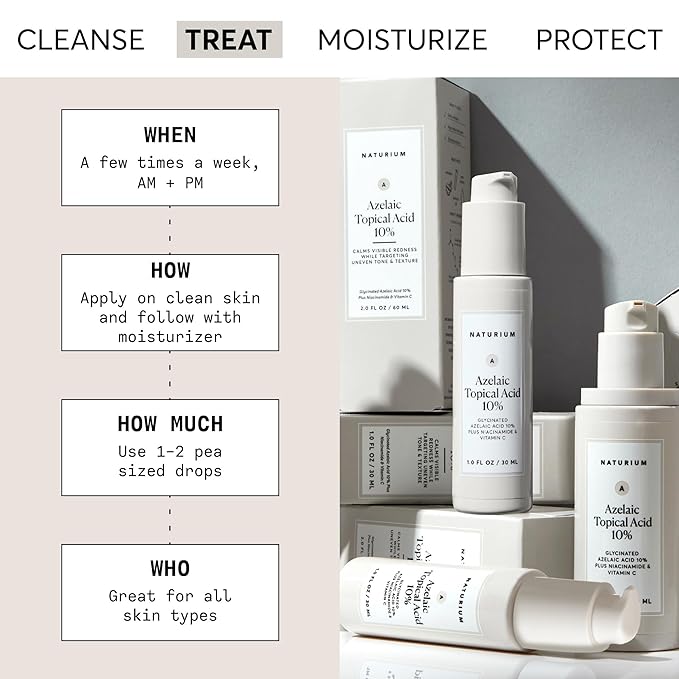 Naturium Azelaic Topical Acid 10% Jumbo, Face & Skin Care Beauty Treatment with Niacinamide & Vitamin C, 2 oz