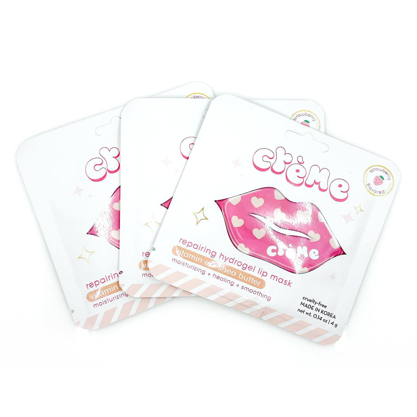 The Crème Shop Boba Bears Repairing Hydrogel Lip Mask, Lip Masks for Dry Lips, Hydrating Lip Mask, Vitamin E & Shea Butter