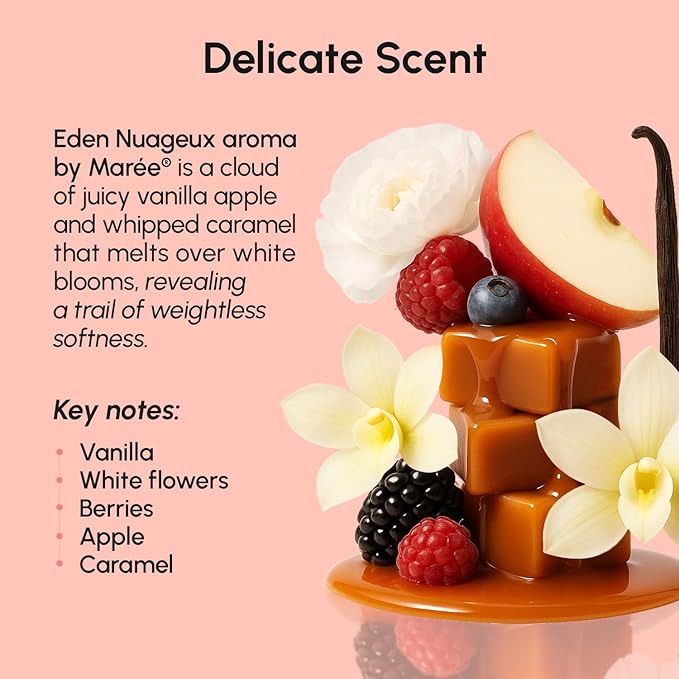 MAREE Moisturizer Body Butter Mousse - Whipped Body Butter for Women Smell Good - Facial Moisturizer for Dry Skin - Face Hand Body Cream for Women & Men with Marine Collagen, Shea Butter & Argan Oil