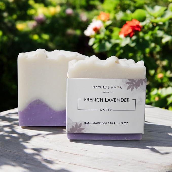 Natural Amor Lavender Blanket Spa Gift for Women 8pcs, Birthday Gift for Women, Self Care Gift