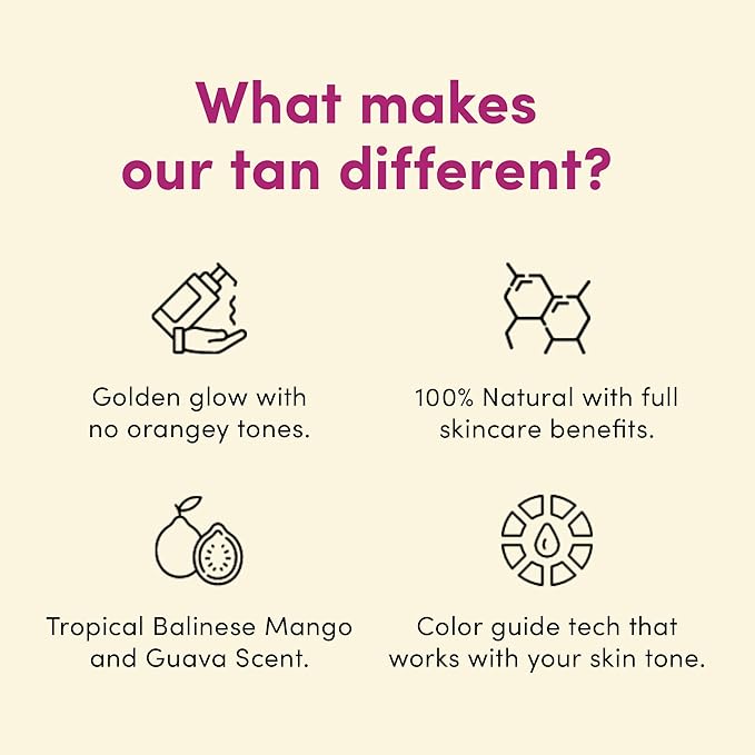 Coco & Eve Sunny Honey Bali Bronzing Bundle (Medium). All Natural Sunless Tanning Mousse. Instant Self Tanning Lotion with Bronzer, Mitt Applicator and Kabuki Brush.