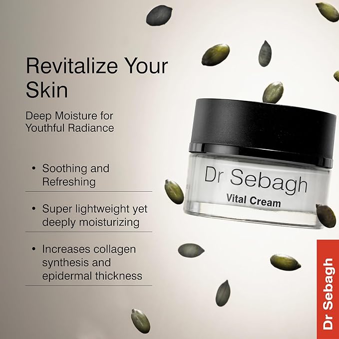 Vital Cream - (1.7 fl oz) | Revitalizing Hydrating Face Repair | Contains Vitamin C | Deep Moisturizing, Skin Tightening & Soothing | Anti Aging, Anti Wrinkle & Skin Lifting | Multi-Action