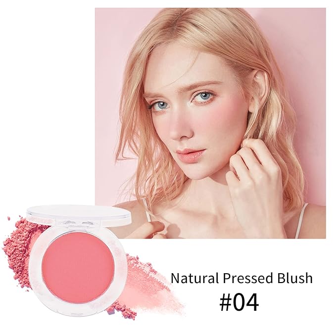 Boobeen Single Color Blush Face Blush Palette Matte Easily, Lightweight