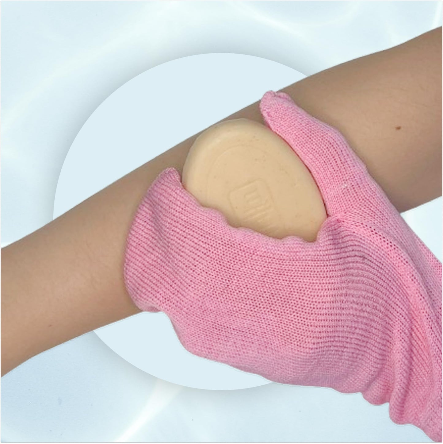 Exfoliating Mitt Glove for Dead Skin – Smooth Body Scrub Shower & Bath Set with Korean Finger + Mitt Combo & 5 Grain AHA Soap Set– Skin Care Exfoliator Gloves & Bar