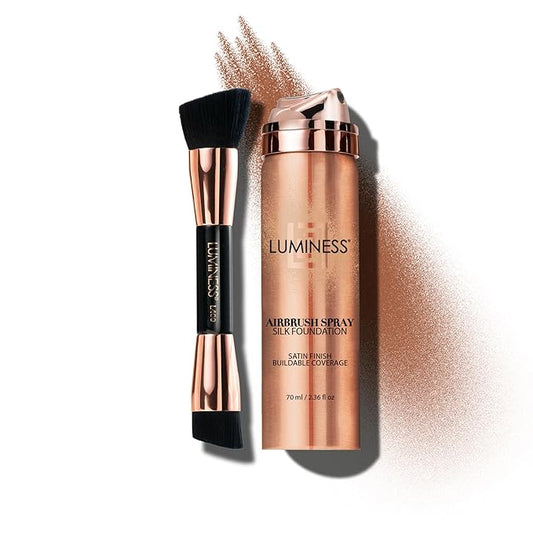 LUMINESS Silk Airbrush Spray Foundation & Buffing Brush - Deep)