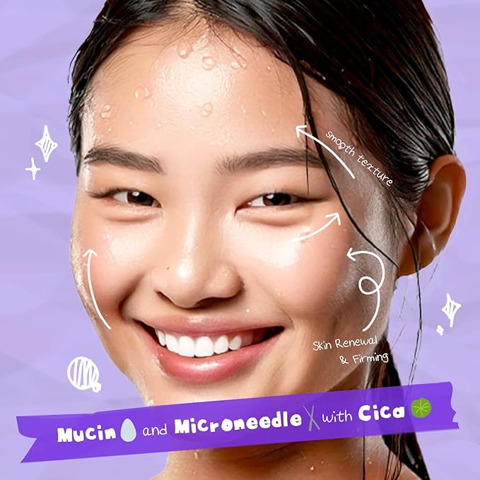 Angry Snail Mucin Serum 92%, Microneedling Shot 300, Cica care, 1.69 fl oz, 50ml, Hydrating serum