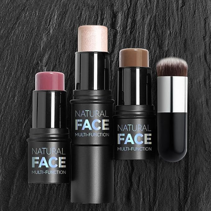 3 Pcs Cream Blush Contour Highlighter Stick for