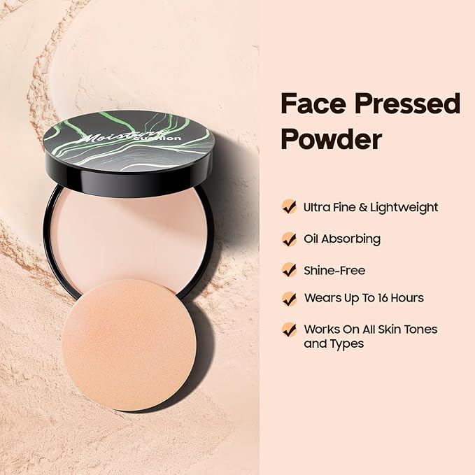 Face Setting Powder Makeup - Waterproof Long-Lasting Pressed