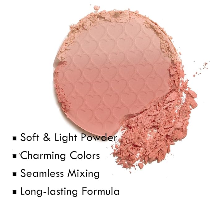 Gradient Matte Blush Palette, Blendable Blush Powder for Glowing Finish