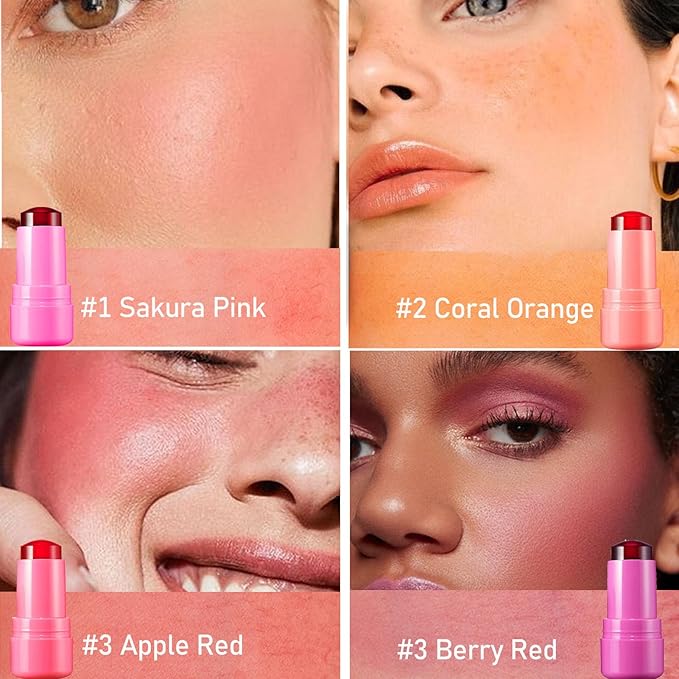 4 Colors Milk Jelly Blush Stick, Milk Cooling Cooling