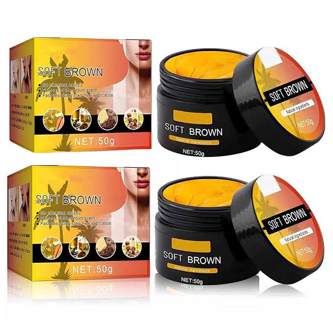 2PCS Eelhoe Tanning Gel, Eelhoe Soft Brown Intensive Tanning Gel Tanning Cream for Outdoor Sun, Achieve Natural Tan Skin