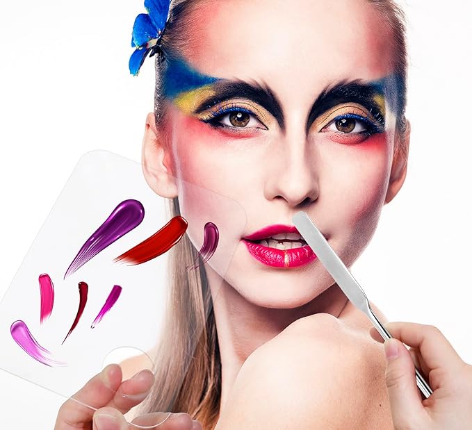 1set Plastic Makeup Mixing Palette and Spatula Cosmetic