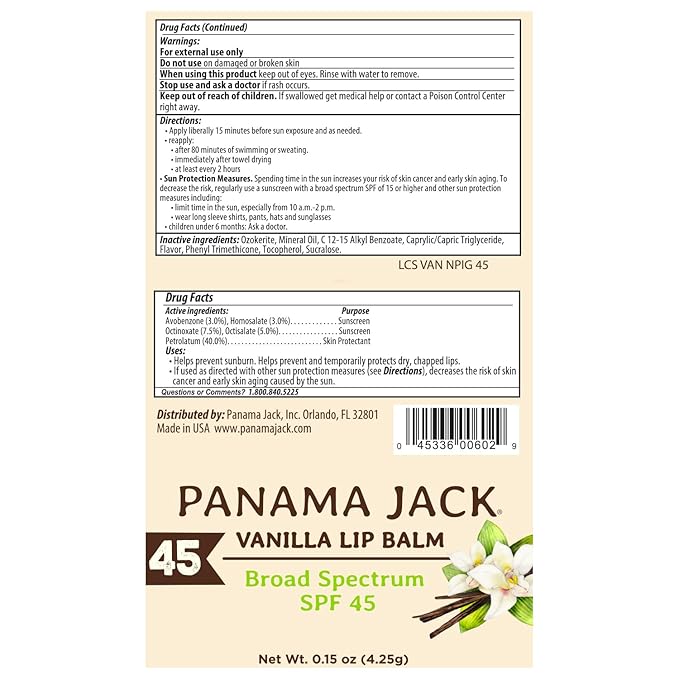 Panama Jack Sunscreen Lip Balm -
