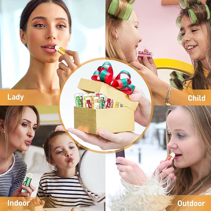 DMSKY 60 Pack Lip Balm, Natural