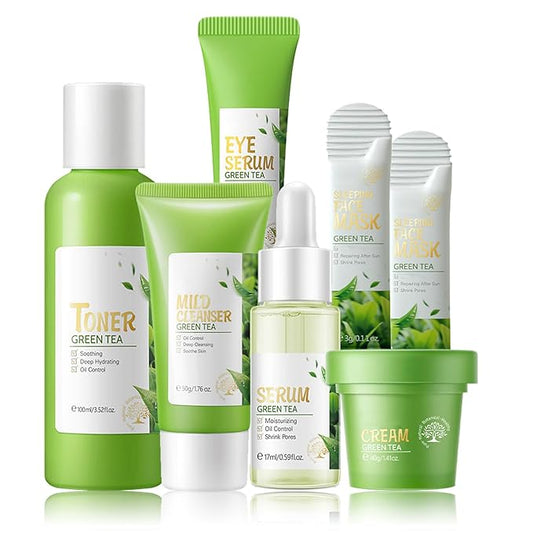 Skin Care Products Set, Green Tea