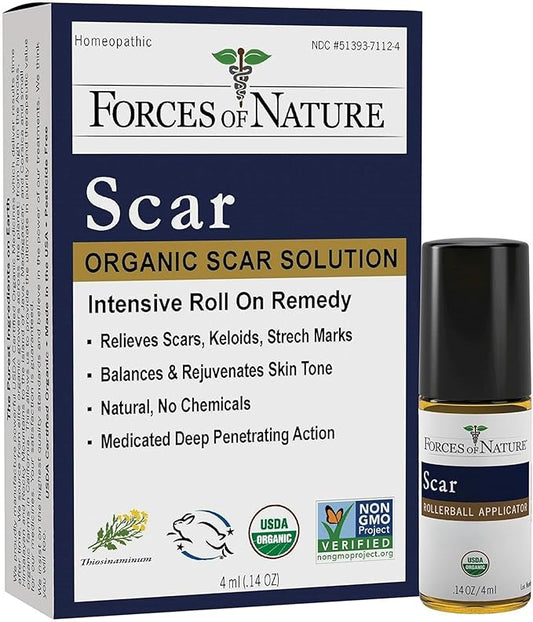 Forces Of Nature, Medicine Scar Control Rollerball Organic, 0.14 Fl Oz