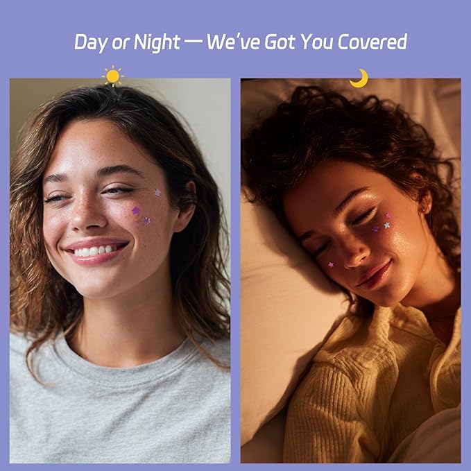 Hydrocolloid Acne Patches – Invisible& Visible Pimple Patches for Face, Tea Tree oil, Zit Absorbing Spot Treatment, Blemish Patches, Patch for Whitehead, Star& Heart Shapes, 180 count