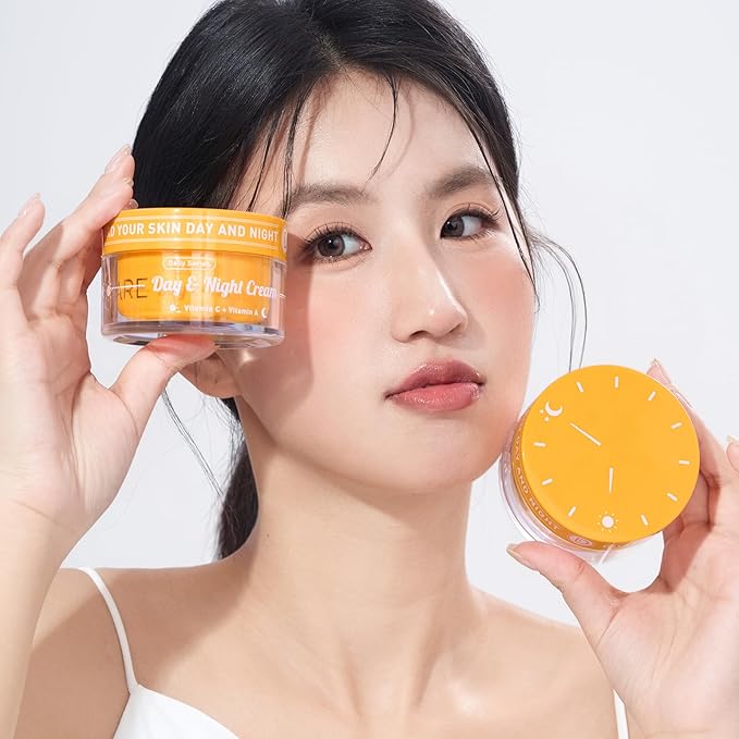 Day & Night Cream Combo, Anti-Wrinkle Hydrating Face Cream with Vitamin C + Firming Renewal Night Cream with Vitamin A, Universal 2-in-1 Formula for All Skin Types, 3.4 Oz