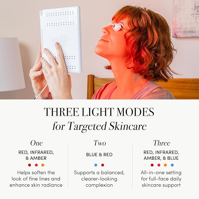 ReVive Lux Collection dpl IIa LED Light Therapy Panel, Medical-Grade Blue & Red Light Therapy for Face Wrinkles, FSA HSA Eligible Skincare Devices, Easy at Home Acne Tools, LED Face Mask Alternative
