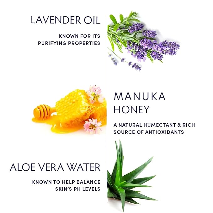 Naturopathica Lavender & Manuka Honey Face Mist, Face Spray for Moisturizing, Calming & Balancing Skin, Facial Spray to Help Reduce Redness & Boost Hydration, Purifies Skin, 4 fl oz