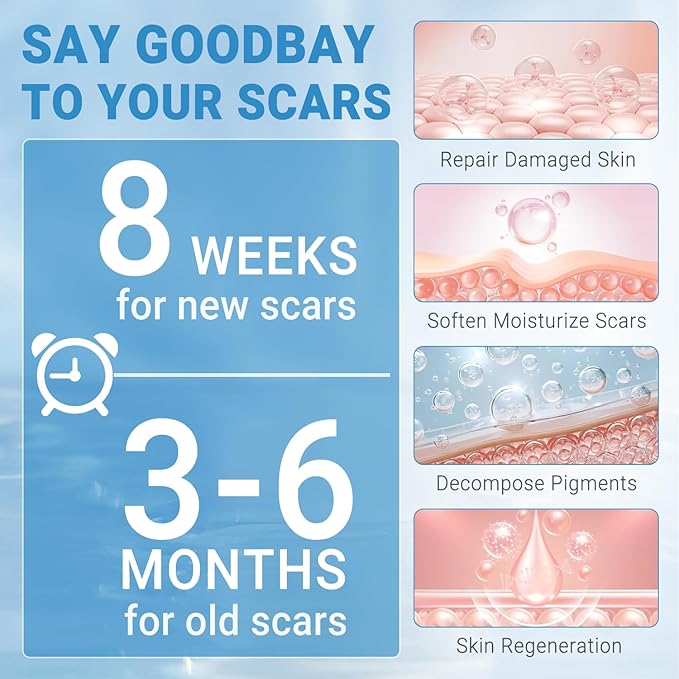 Silicone Scar Gel, Scar Cream, Advanced Scar Stick for Surgical Scars, Stretch Marks, Keloid Bump Removal, Old and New Scars 2.11oz (60g)