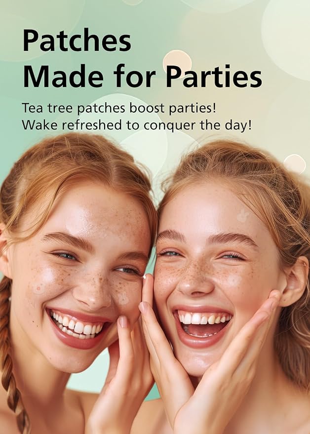 Easyderm Bear& Bunny Pimple Patches - 7,000 PPM Tea Tree Oil(126 Counts), Salicylic Acid, Free Hairband Included - Holiday Gift, Easter Day Gift, Stocking Stuffer for Teens & Women