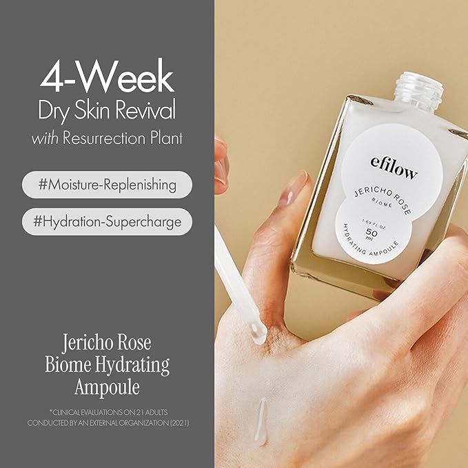 Jericho Rose Biome Hydrating Ampoule | Moisturizing KoreanAmpoule and Facial Serum | Korean Hydrating Serum & Ampoule Skin Care | Moisture-Boosting Face Serum for Glowing Skin (1.69 Fl. Oz)