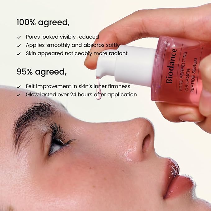 BIODANCE Pore Perfecting Collagen Peptide Serum, Skin Firming & Radiance Boost, Makeup Prep Serum for All Skin Types, Korean Skincare | 1.01 fl.oz x 1 ea