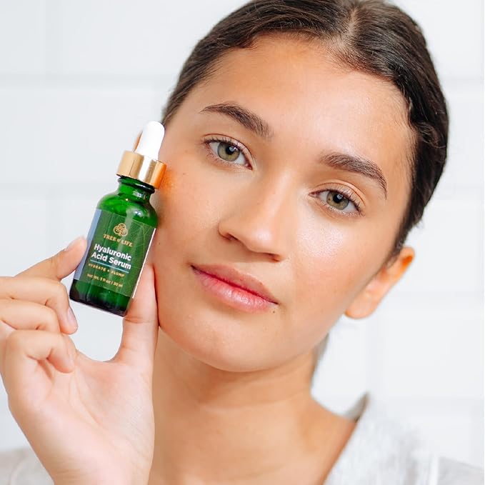 Tree of Life Beauty Hyaluronic Acid Serum, Skin Brightening Face Oil for Dark and Age Spots, Facial Serums for Dry and Sensitive Skin Care with Vitamin E for Soft Smooth Skin, 2 Fl Oz, (Pack of 2)