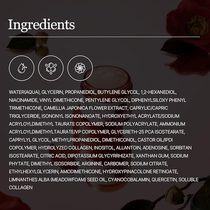 ROUND LAB Camellia Deep Collagen Firming Cream 1.69 Fl Oz, Elasticity-Enhancing Face Moisturizer with Multi-Collagen for Long-lasting Hydration, Smooth and Firm Skin, Pore Tightening, Korean Skincare