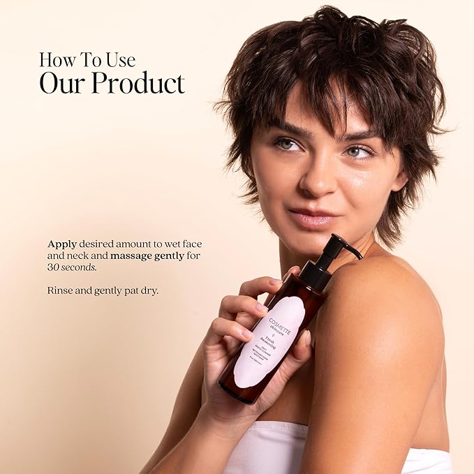 Cosmette Fresh Awakening Daily Cleanser, Face Wash & Makeup Remover With Olive, Sunflower, & Rice Bran Oils, Gentle, Natural Skin Care, Hydrating, Nourishes & Protects Skin, Vegan, 4 FL Oz